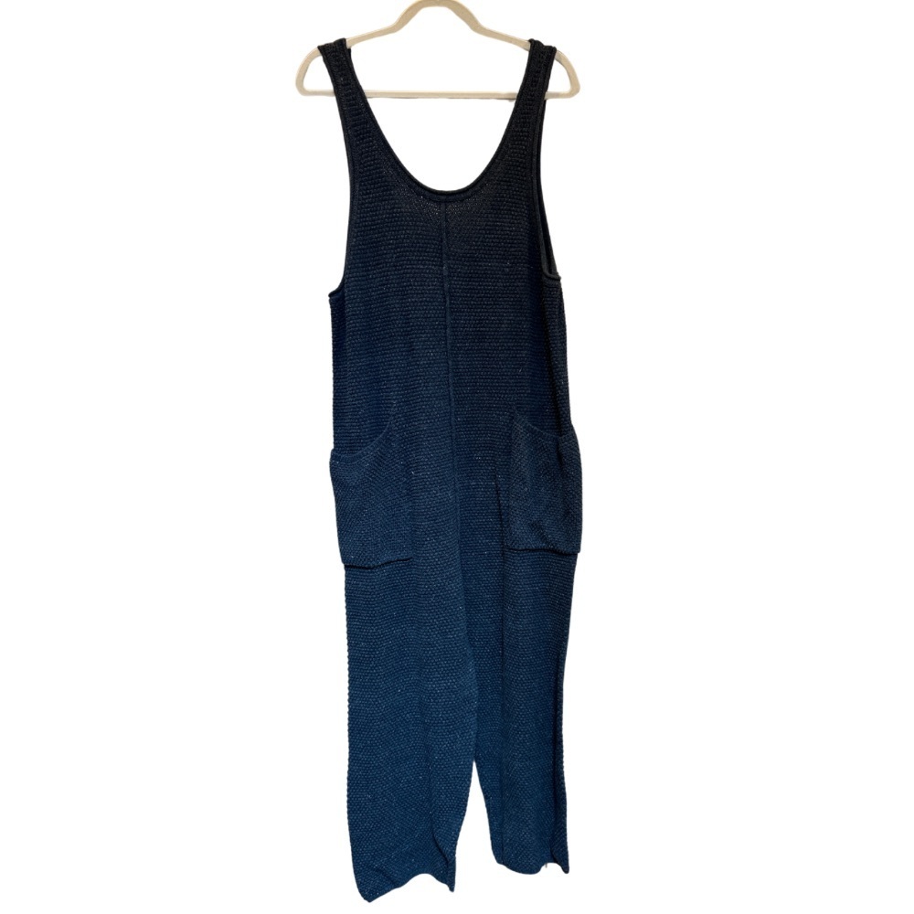 Hailee Sweater Jumpsuit – Navy Heather – Size Medium
